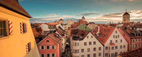 Blick über die Altstadt von Regensburg